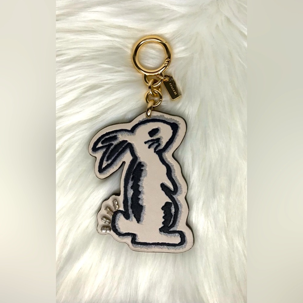 Coach x Selena Gomez Bunny Rabbit Keychain Large Bag Charm